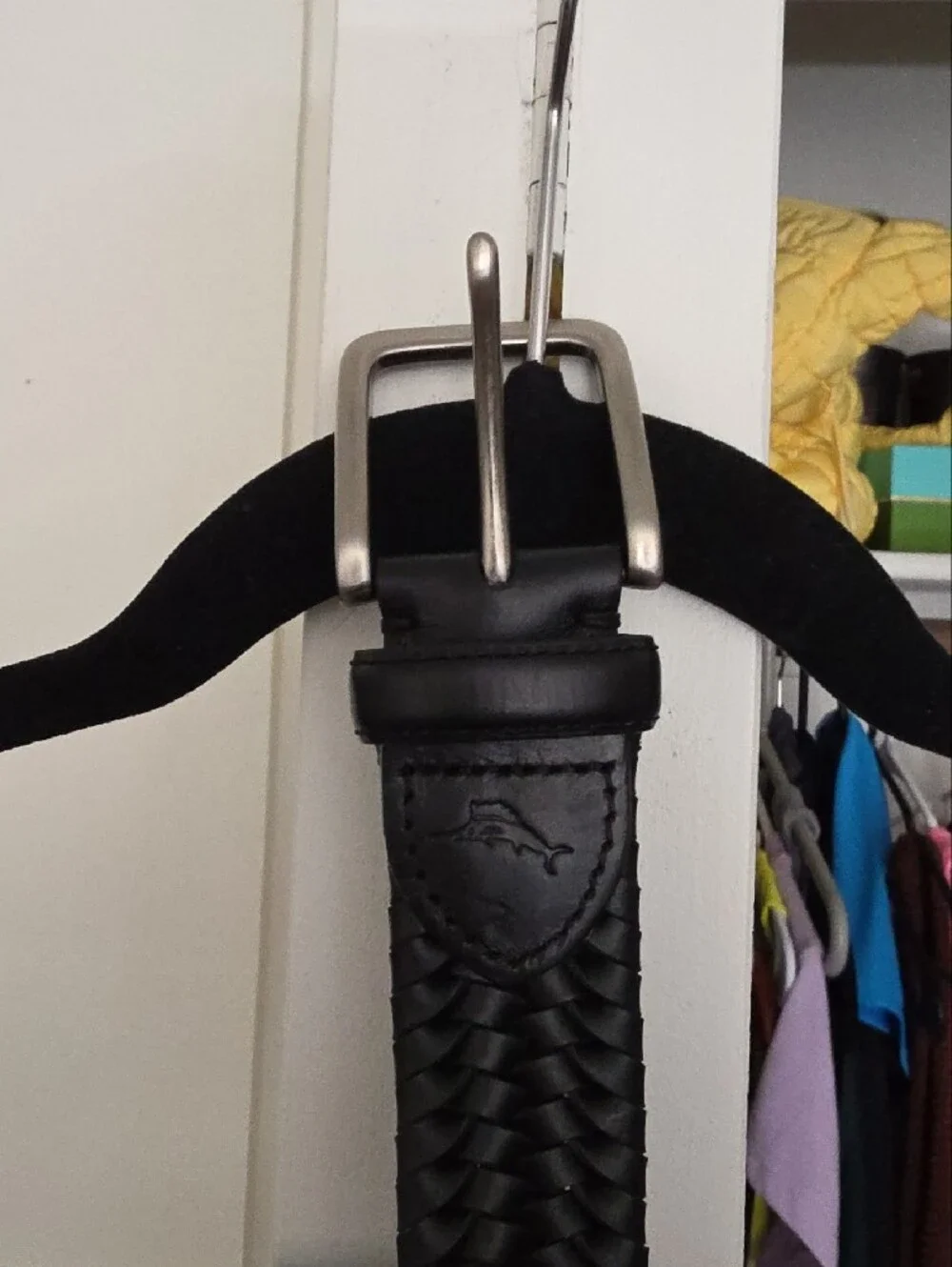 Tommy Bahama Black Braided Belt
